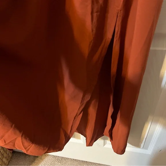 SHEIN Rust Brown “Wrap” Midi Dress - Picture 10 of 10